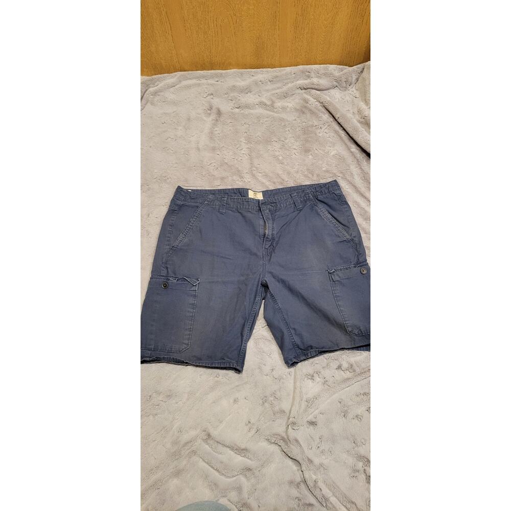 Timberland Grafton Lake Cargo Shorts Mens 38 Blue Casual Outdoor Cotton